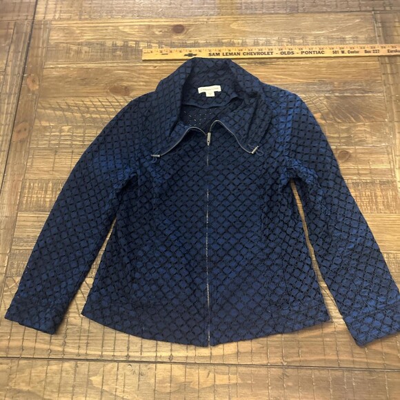 Coldwater Creek Jackets & Blazers - Coldwater Creek Women's Navy and Blue Jacket